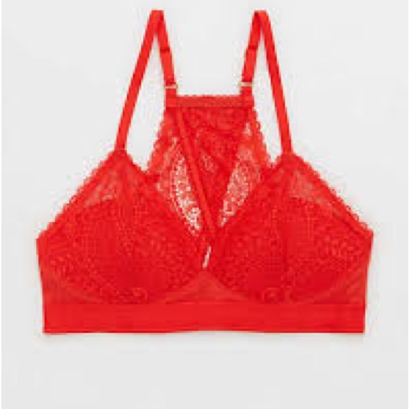 ❤️Aerie Real Power Wireless Push Up Paisley Lace Bra - Picture 2 of 9
